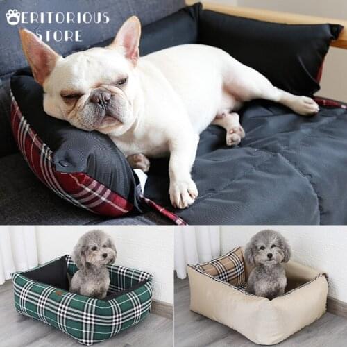 New Dual-purpose Pet Sofa Bed Removable Washable Teddy Cat Bed Sleeping Pad Doghouse Cotton Padding Winter Summer Dog Mattress