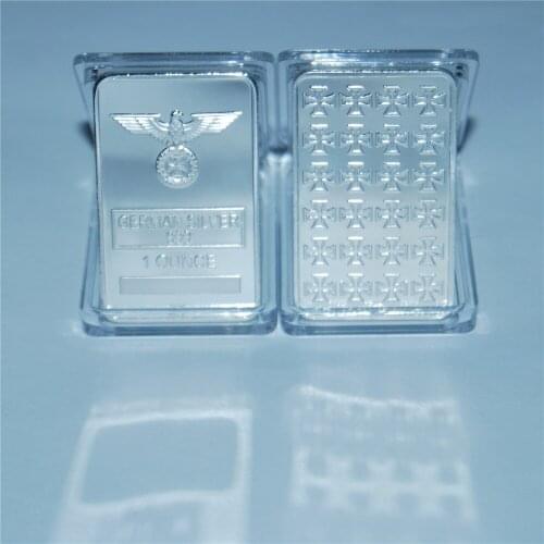 New crafts Germany 5pcs/lot German Reichsadler 1oz Silver bullion Bar, .999 silver one troy ounce German eagle bullion bar