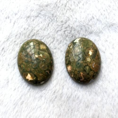 Wholesale 1pcs Natural Rhyolite Jaspers 30x40mm Oval Gem stone Cabochon RIng Face Pendant