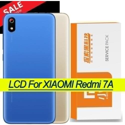 Original Back Housing Replacement for Xiaomi Redmi 7A Back Cover Battery Glass adhesive Sticker With lens for Redmi 7A case