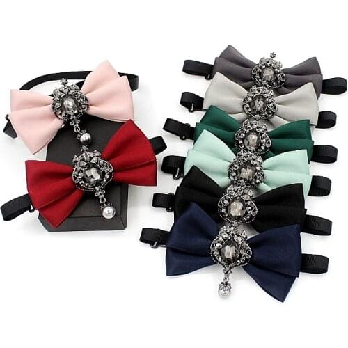 Gift Boxes Retro British Style Fabric Kids Neck Ties Metal Boys Bow Tie for Mans Tops Blouses Shirt Collar Accessories Butterfly