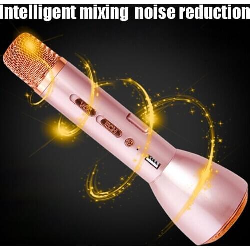 Professional Bluetooth Wireless Microphone Karaoke Mic Singing Recorder KTV Player Bluetooth Music Handheld Microphones Speaker