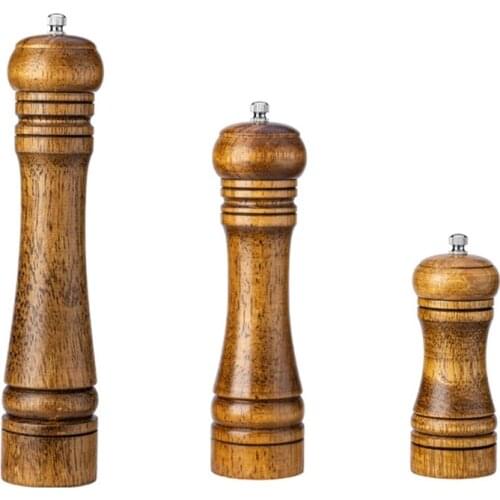 Adjustable Manual Oak Solid Wood Salt Pepper Grinder Seasoning Spice Mill Tools Kitchen Accessoriesdrowship