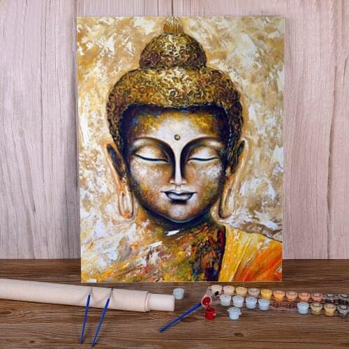 Religious Buddha DIY Painting By Numbers Kit Oil Paints 50*70 Picture By Numbers Photo Home Decoration For Children Art