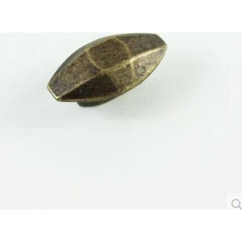 Retro distress bronze drawer cabinet knobs pulls antique brass dresser cupboard door handle knob 32mm vintage furniture handle