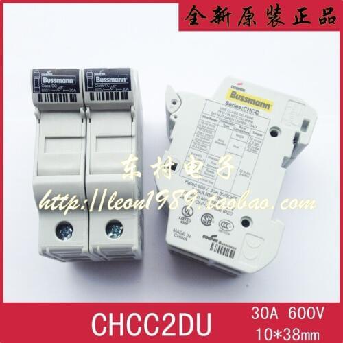 [SA]US Bussmann fuse holder CHCC2DIU CHCC2DU CHCC 2DU 600V 30A 10 * 38mm fuse-5PCS/LOT