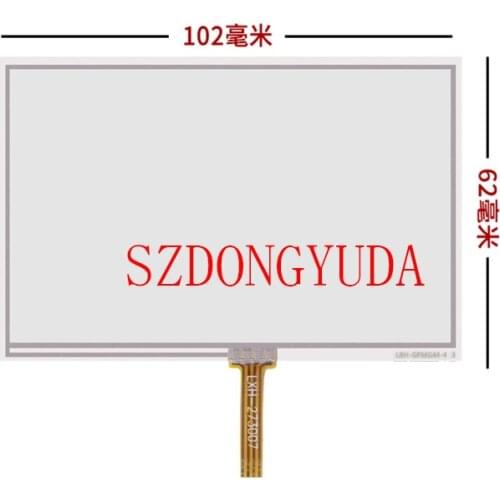 5PCS/A LOT New Touchpad 4.3 Inch For AT043TN24 V.4 V.1 V.7 AT043TN25 V2 Touch Screen Digitizer Glass 102*62mm