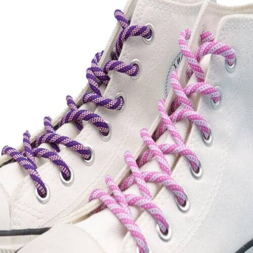 Coolstring 4.5MM Round Type Women Sneaker Tennis Running Sport Rope High Quality Polyester Shoelace Easy Tie Fashion Cordones