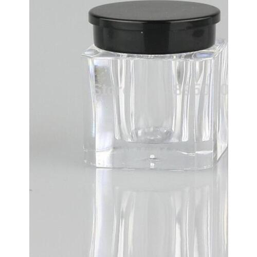 Cute Clear Square Powder Sample Jar 3.5g Mini Powder Make up Case Small Plastic Cream Portable Container F454