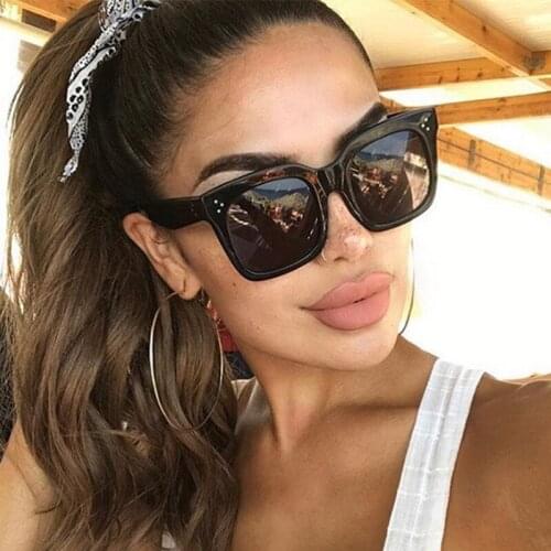 Square sunglasses women vintage black Luxury oversized gradient female sunglasses fashion shades glasses gafas de sol 2021