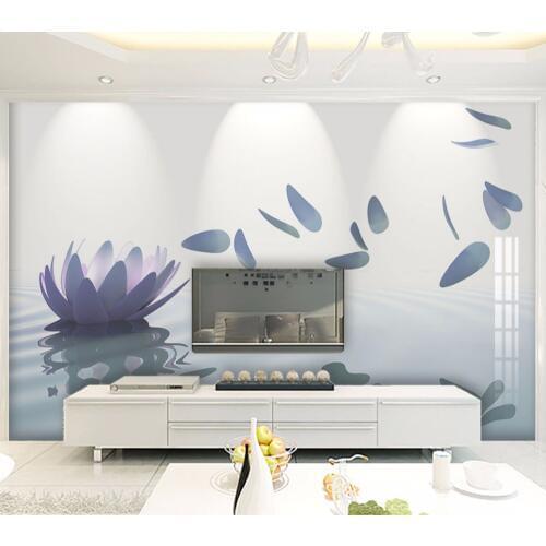 8d Modern abstract Lotus flower wallpaper for lliving room TV background bedroom background 3d photo mural paper Home Decor
