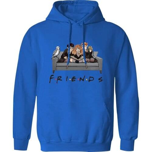Hooded For Mens Friends Print Casual Hip Hop Sweatshirts Hoodie Hipster Leisure Clothing Tops Retro Fashion Sudaderas Pullovers