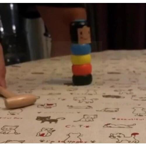 1set Cute Little Wooden Small Man Children Fun Wooden Man Toy Toys Toys Accessory Kids Mentalism Home Fun Kindergarten Come I6C2