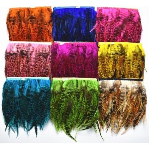 10Meters Pheasant Feathers Trim Rooster Feathers for Clothes Feather Trim Turkey Feathers for Crafts Plume Decoration Plumas TOP
