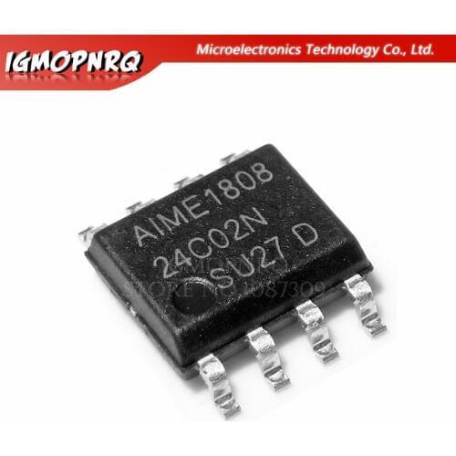 10pcs AT24C02N 24C02 24C02N SOP-8 EEPROM PB/HALO free NiPdAu, 1.7V new original