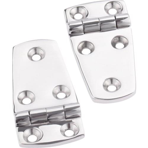 2Pcs 3in Heavy Duty Marine 316 Stainless Steel Doors Windows Cabinet Hatch Lock Strap Hinges Shortside 76x38mm Boats Accessories
