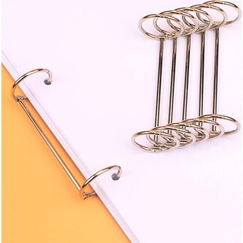 30pcs Metal Loose Leaf Book Binder 2 Rings 55-80mm For Notebook Scrapbook Clips Craft Photo Album A4 Stationery Binding Office