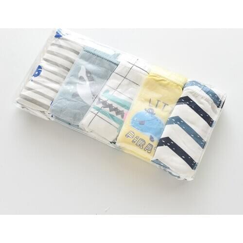 5Pcs/lot Girls Boys Cotton Boxer Briefs Girl Panties Boys Boxer Shorts Childrens Panties Kids Underwear For 4-14 Years BU057