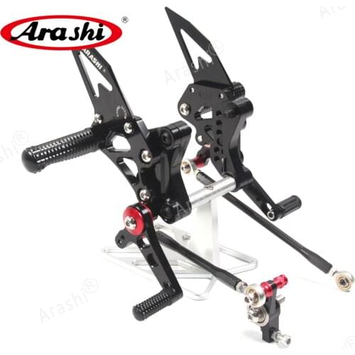 Arashi Rearset For DUCATI 1198 1198S 1198R 2010 2011 2012 CNC Adjustable Footrests Foot Pegs Rider Footrest 848 2008-2010