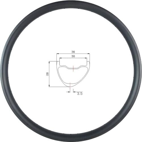 29er MTB AM ENDURO 36mm asymmetric mountain bike TUBELESS carbon rim TAPELESS 28mm deep 30mm inner UD 3K 24H 28H 32H trail wheel