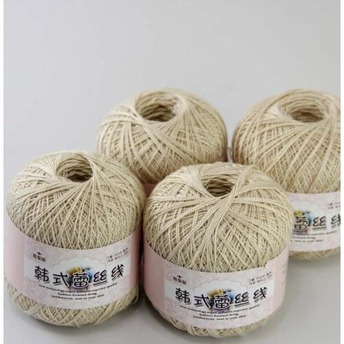 Free shipping 4Balls X50g New Soft Hand Knitting High quality soft 100% Cotton Crocheted Yarn 16109-4 Vanilla color