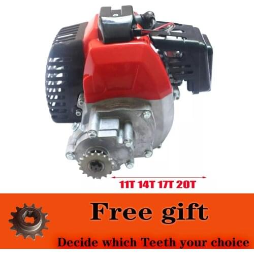 1E44-5 49cc Engine With Gearbox For 2 Stroke Mini Dirt bike Pocket Bike Mini Atv Parts