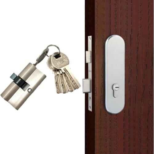 Double Open Lock Door Window Security 60 70 80 90mm Cylinder Key Anti-Theft Entrance Brass Door Lock Lengthened Core