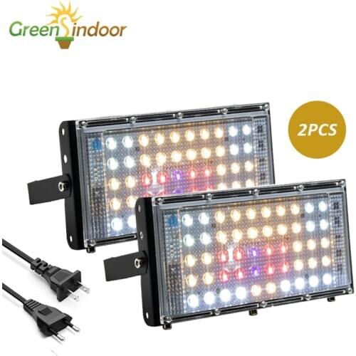 2pcs LED Grow Light 800W Phyto Lamp For Plant 3500K Warm White 5500K Cold White With Red Blue Grow Tent Sunlight Led Hydroponic