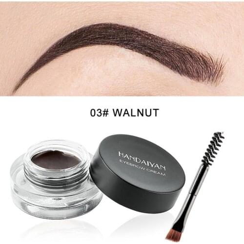 HANDAIYAN 12 Color Eyebrow Gel Super Waterproof Eyebrow Cream Professional Long Lasting No Fading Makeup Brow Brush Tools