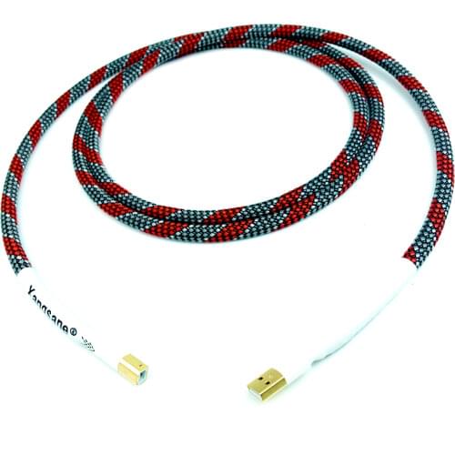 Audiophile Single Crystal Copper Silver-Plated USB Sound Card DAC Data Square Mouth A-B Fever HIFI Audio Cable