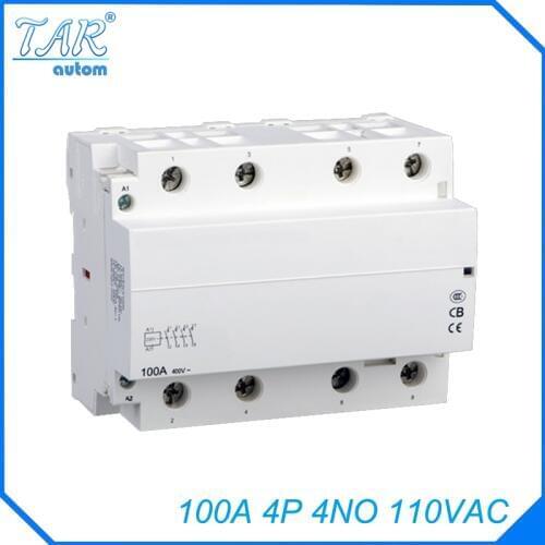 Modular household AC contactor for automobile charging pile 4NO 100A 110V modular charging pile with