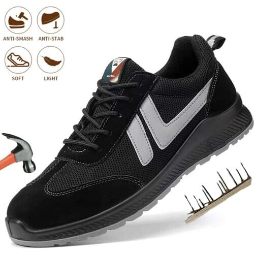 Mens Safety Shoes Work Insulation Boots Steel Toe Cap Puncture-Proof Indestructible Work Footwear Breathable Lightweight Shoes
