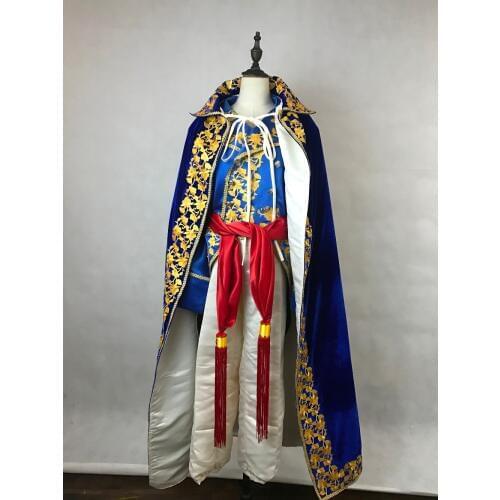 Mens period costume embroidery collar cloak Medieval stage performance/Prince charming fairy William /civil war/Colonial Belle