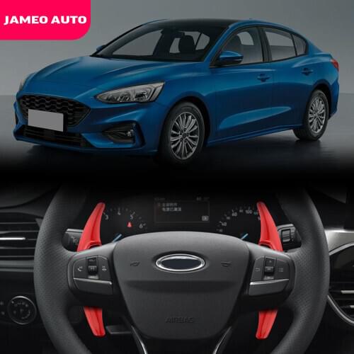Jameo Auto 2Pcs/Set Car Chrome Steering Wheel Shift Paddle Shifter Extended Type for Ford Focus 4 MK4 2019 2020 Accessories