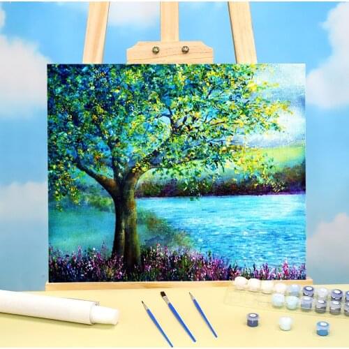 Natural Scenery Sweet Spring DIY Paint By Numbers Package Acrylic Paints 50*70 Canvas Painting Home Decor Kids Handicraft