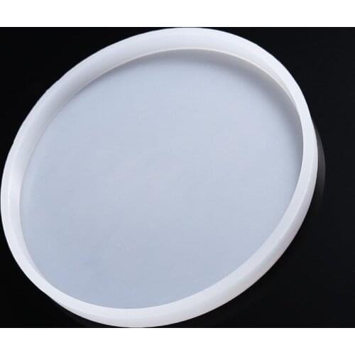 DIY Transparent Round Coaster Resin Casting Molds Silicone Epoxy Jewelry Pendant Agate Making Mould Tool Arts Home Decoration