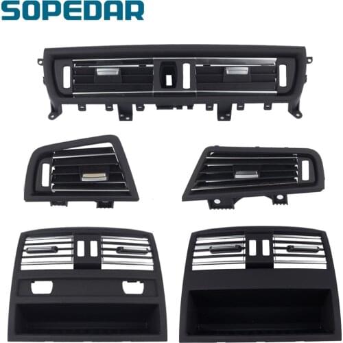 SOPEDAR Car Front Rear Center Air Conditioning Vent Grill Outlet With Chrome Plate For BMW 5 Series F10 F11 F18 520 523 525 528