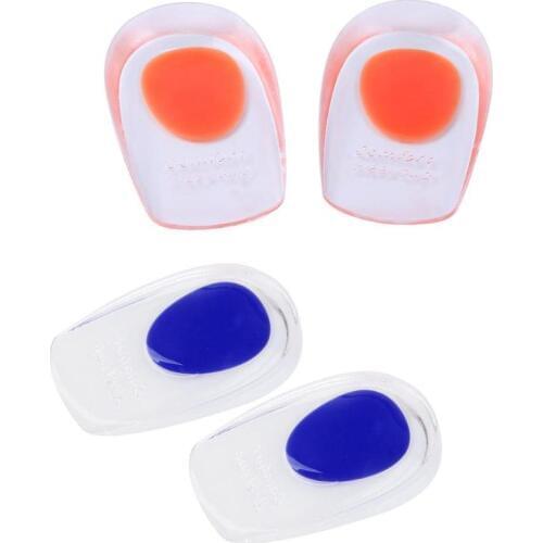 Silicone Heel Grips Heel Cup Pad Cushion Orthotic Plantar Care Insoles