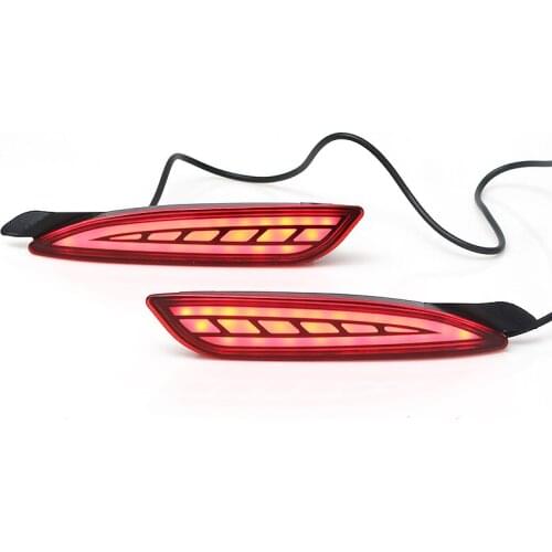 LED Rear Bumper Brake Light Dynamic Turn Signal Light Reflector Stop Driving Lamp Fog Lamp For Mazda 3 Hatchback 2019 2020