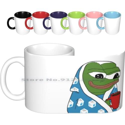 Comfy Link Marine-Chainlink Ceramic Mugs Coffee Cups Milk Tea Mug Link Frog Cryptocurrency Crypto Marine Altcoin Blockchain