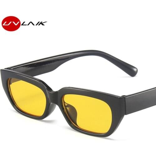 UVLAIK New Small Square Sunglasses Women Candy Colored Retro Sun Glasses Ladies Polygonal Sunglass Vintage Eyeglasses UV400