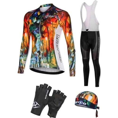 Spring Autumn Cycling Jersey Set Long Sleeve Bike Racing Suit MTB Bicycle Uniform Ropa Mujer Bicicleta BMX Clothing Ciclismo