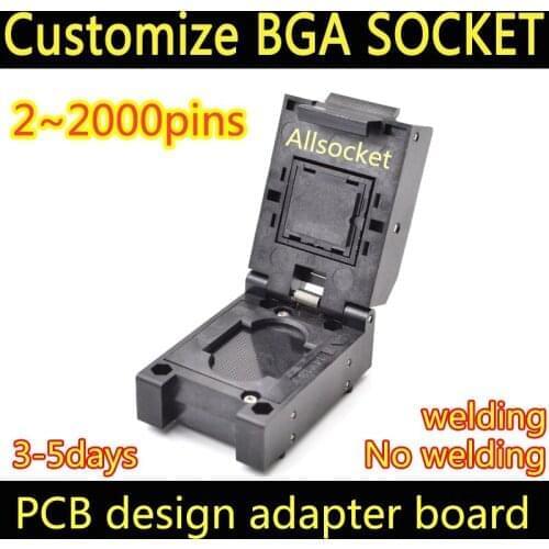 BGA163 Custom socket adapter test jig BGA LGA163 LBGA163 CSP163 QFN163 SOCKET CPU LPDDR North Bridge South