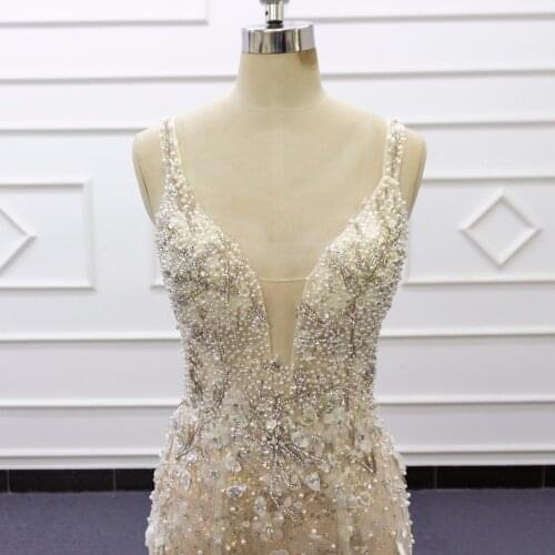 Eslieb Design robe de mariage sirene Rhinestone Pearl Diamond Beadings Flowers 2021 Collection Wedding Dress Mermaid SJ465