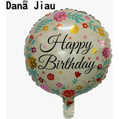 18inch happy birthday flower balloons sweet party decoration ballon kids toy supplier Baby Showers Inflatable Ballons