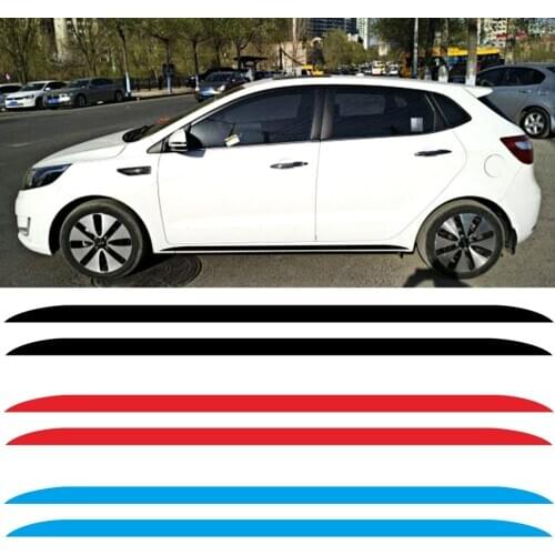2PCS Kia Picanto Morning Sports Door Side Skirt Stripe Car Modeling Body Decoration Sticker Stripe Car Accessories Vinyl Decal