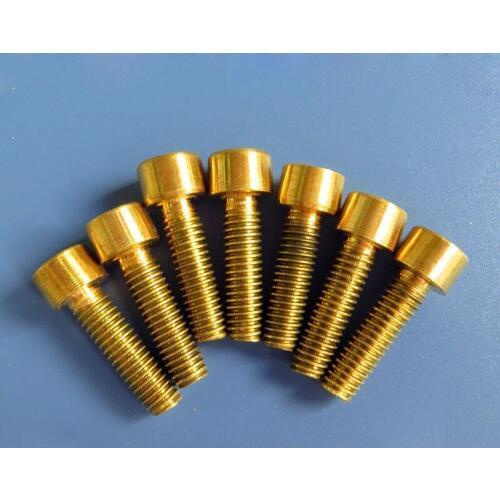 M8x35mm (8pcs) Brass Allen Screw Hex Socket Cap Head Screws SHCS Bolt Inner Hexagon Bolts