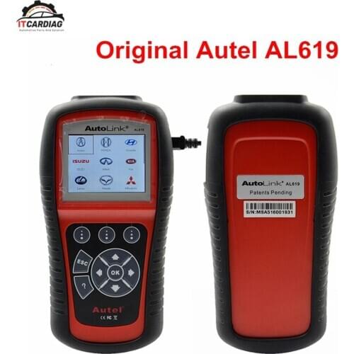 Car Diagnostic-Tool Original Autel AL619 OBD2/OBDII Auto Scanner for Engine ABS SRS Airbag Crash Data Reset Code Reader Scanner