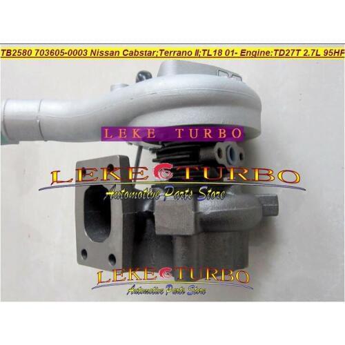 Free Ship TB2580 703605-0003 703605 14411-G2407 14411-G2402 Turbo Turbocharger For Nissan Cabstar TERRANO II 01- TL18 2.7L TD27T