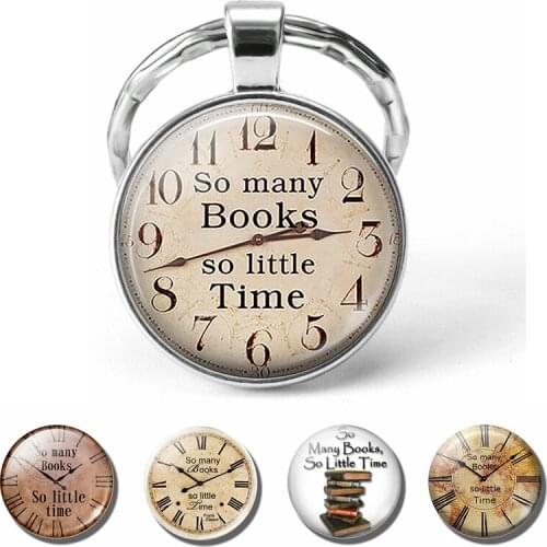 Jewelery & Watches Keychain Vintage Clock Pattern Glass Cabochon Pendant for Men Gift (Its Not A Real Clock Watches)